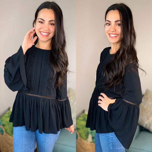 Ann Taylor Tops - Ann Taylor Black Flowy Blouse